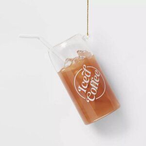 Target Wondershop Iced Coffee Glass Christmas Ornament New